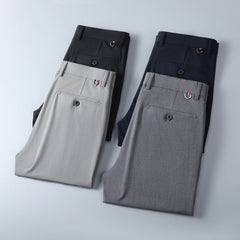 Mulberry silk high-end casual non-iron straight trousers