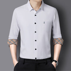 2023 Men's Business Casual Pocket Cotton Linen Shirt
