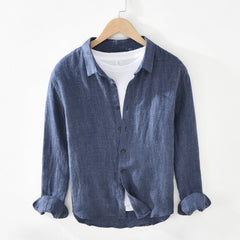 Men's Pure Linen Long Sleeve Shirt