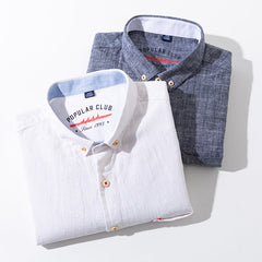 Men's Summer New Linen Slim Fit Casual Business Shirts