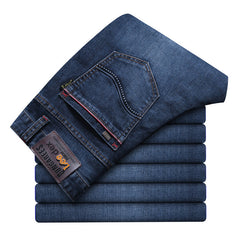 Men's Business High Waist Straight Loose Jeans