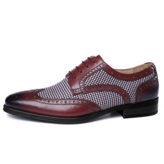 2023New High Quality Retro Fashion Denim Leather Shoes