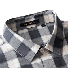 Men's Plaid Pattern No-Iron Casual Versatile Long Sleeve Shirt