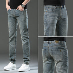 High-end retro stretch jeans