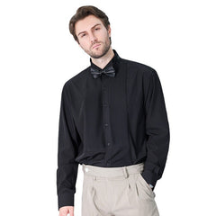 New Men's Dress French Shirt with Bow Tie