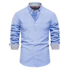 Men's Slim Fit Casual Fashion Versatile Long Sleeve Shirt
