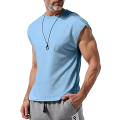 Men's Casual Loose Solid Color Vest T-shirt