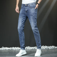 Embroidered slim-fit premium jeans