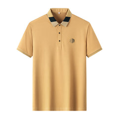 New Lapel Casual Solid Color Polo Shirt