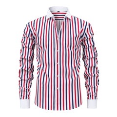 Men's Elastic Wrinkle-free Silky Long-sleeved Shirt