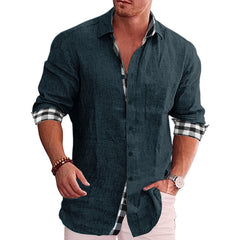 Fall Casual Men's Cotton Linen Shirt