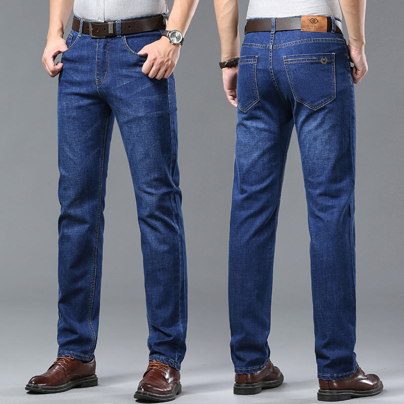 Men's Simple Soft Straight Comfortable Stretch Anti-Wrinkle Jeans