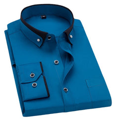 Men's Slim Fit Non-Iron Long Sleeve Shirt