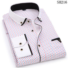 Men's Long-sleeved Contrasting Casual Fashion Shirt