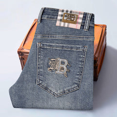 Men's High Quality Embroidered Stretch Jeans