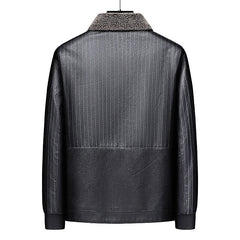 Men's Winter Casual Thickened Warm Leather Jacket