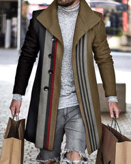 2022 New Arrival Men's Plaid Wool Coat
