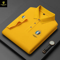 2024 New Style Embroidered Lapel Simple Casual Cotton Polo Shirt