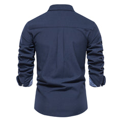 Men's Slim Fit Casual Fashion Versatile Long Sleeve Shirt