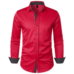 Men's Polka Dot Casual Long-sleeved Shirt