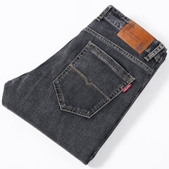 Men's loose wide leg plus size stretch casual jeans