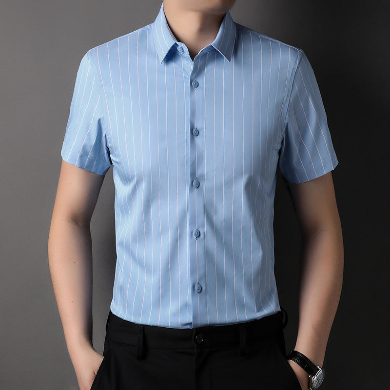 Business casual non-iron ice silk shirt