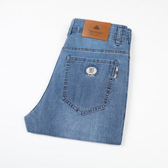 Men's Straight Elastic Slim Fit High-end Business Casual Jeans