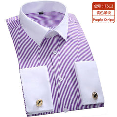 Loose plus size casual striped shirt