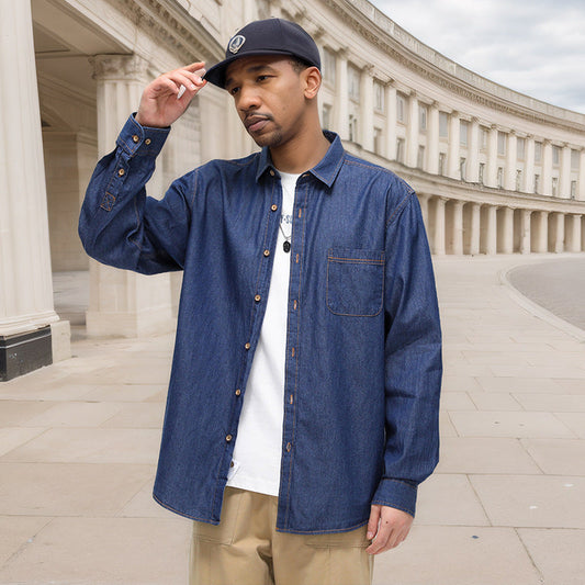 Men's Cotton Non-iron Casual Denim Shirt