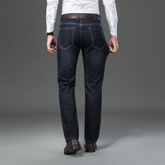 Men's Business Casual Loose Straight Jeans