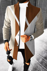 2022 New Arrival Men's Plaid Wool Coat