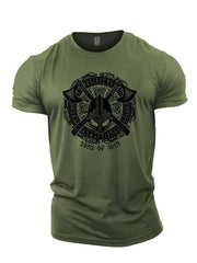 Men's Summer Pure Cotton Breathable Sports Casual T-shirt