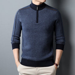 Men's Half Open Collar Zipper Knitwear