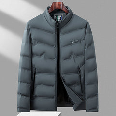 Men's Warm Duck Down Stand Collar Business Casual Down Jacket