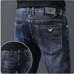 Men's High-end Slim Fit Straight Stretch Casual Jeans