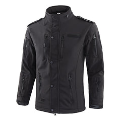 Multi-pocket Fleece Hooded Jacket