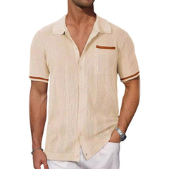 Men's New Style Pocket Hollow Breathable Casual Shirt