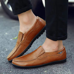 Large size casual men's leather shoes