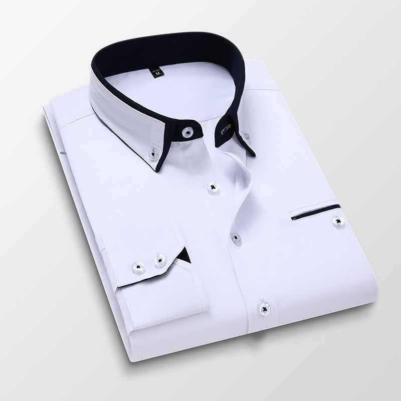 New Men's Business Long Sleeve Shirt