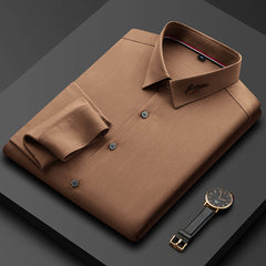 Men's Embroidered Business Casual Non-iron Shirt