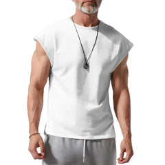 Men's Casual Loose Solid Color Vest T-shirt