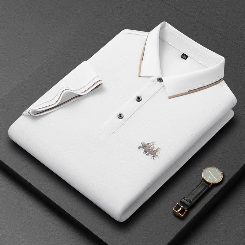 2024 Mulberry Silk Business Men's POLO Shirt