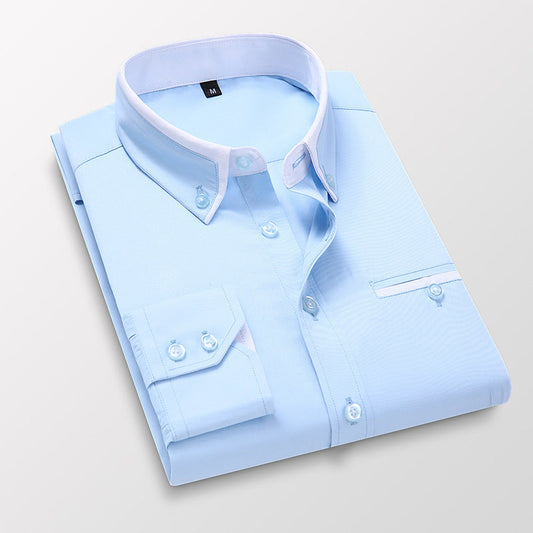 New Men's Business Long Sleeve Shirt