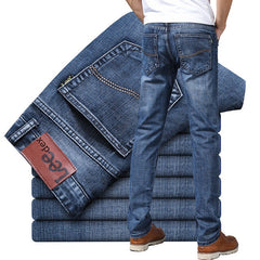 Men's Business High Waist Straight Loose Jeans