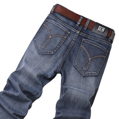 2024 New Men's Elastic Business High-end Loose Jeans