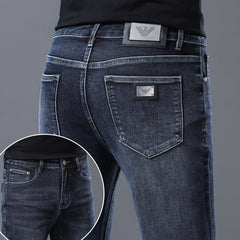 Autumn and winter thick high-end straight loose jeans