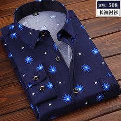 Pure cotton men's printed shirt