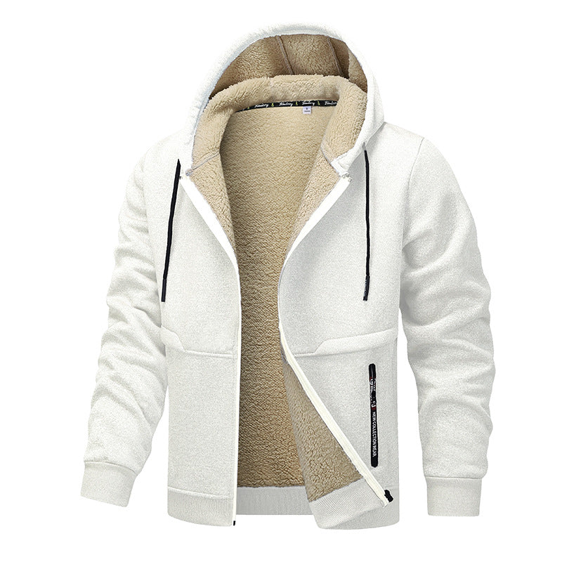 Men's New Casual Lambskin Thickened Jacket