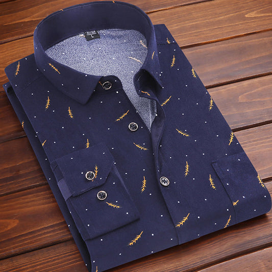 Pure cotton men's printed shirt