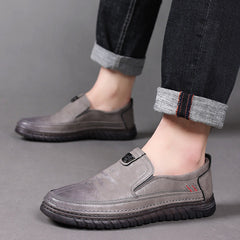 Casual soft sole soft surface versatile leather shoes